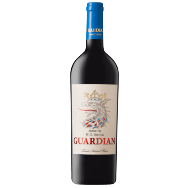 Stettyn The Guardian 2022 - Czerwone wytrawne wino. Butelka wina The Guardian 2022, nowa odsłona wina z serii Guardian, będąca kontynuacją edycji z 2018 i 2020 roku.
