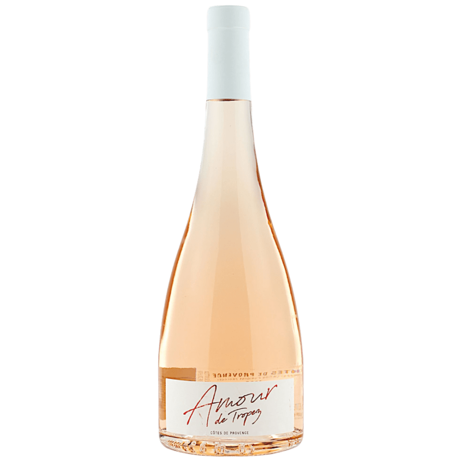 Domaine Tropez Amour de Tropez Rose AOC - młode, różowe, francuskie wino z Prowansji. Szczepy Grenache, Syrah i Cinsault. Wytrawne, z nutą czerwonych owoców. O jasnoróżowej barwie z łososiowymi refleksami. Aromaty cukierków pudrowych i truskawek. Świeży smak z nutą cierpkich czerwonych owoców.