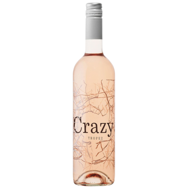 Domaine Tropez Crazy Rose - Młode, różowe, francuskie wino z regionu Prowansja. Półwytrawne. IGP Méditerranée. Ze szczeów Grenache i Cinsault. O jasnoróżowym kolorze z łososiowymi refleksami.
